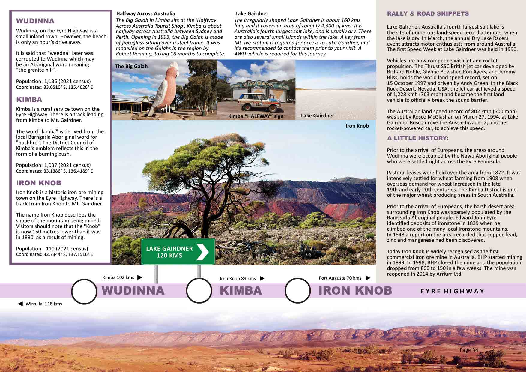 Great Southern Road - WUDINNA - KIMBA - IRON KNOB